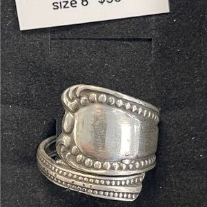 Elegant Silver Sterling Spoon Ring